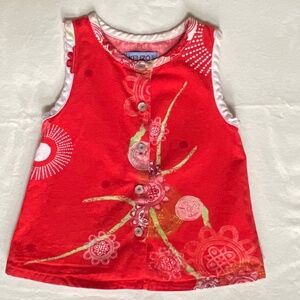 Kenzo Red Floral Blouse Size 2A